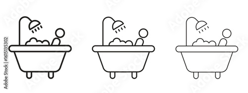 Person Bathing icon. Simple element illustration. Can be used for web and mobile.