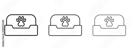 Pet bed icon. Simple element illustration. Can be used for web and mobile.