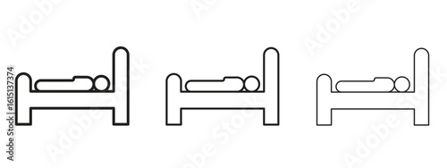Laying in bed icon. Simple element illustration. Can be used for web and mobile.