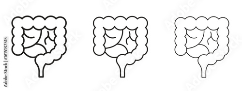 Large intestine icon. Simple element illustration. Can be used for web and mobile.