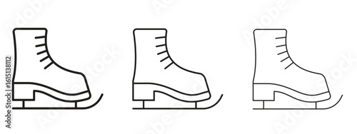 Ice skating icon. Simple element illustration. Can be used for web and mobile.