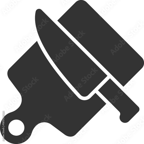 Cutting Board Icon Glyph Style. Vector Illustration Design
