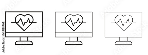 Heart rate monitor icon. Simple element illustration. Can be used for web and mobile.