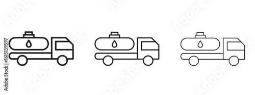 Fuel truck icon. Simple element illustration. Can be used for web and mobile.