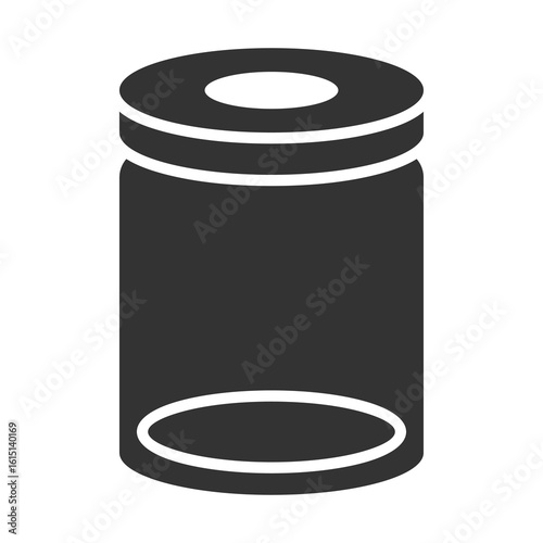 Jar Icon Glyph Style. Vector Illustration Design