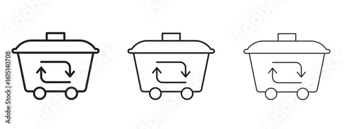 Dumpster icon. Simple element illustration. Can be used for web and mobile.