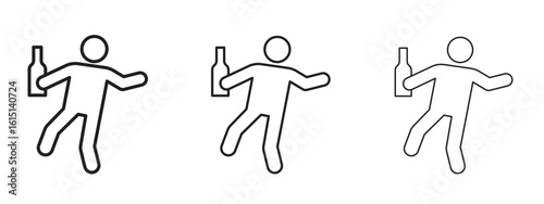 Drunk human icon. Simple element illustration. Can be used for web and mobile.