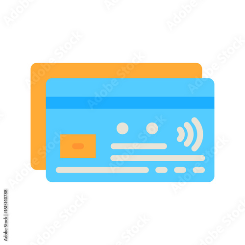 Credit card icon vector image. Suitable for mobile apps, web apps and print media.