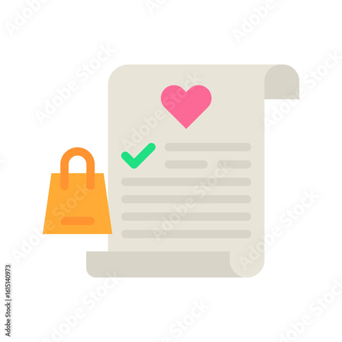 Wishlist icon vector image. Suitable for mobile apps, web apps and print media.