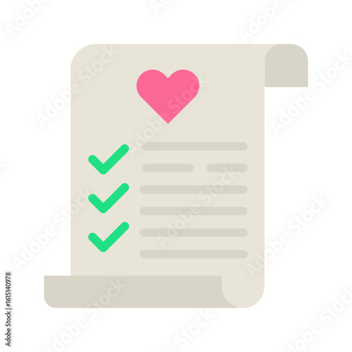 Wishlist full icon vector image. Suitable for mobile apps, web apps and print media.