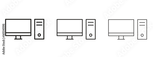 Desktop computer icon. Simple element illustration. Can be used for web and mobile.
