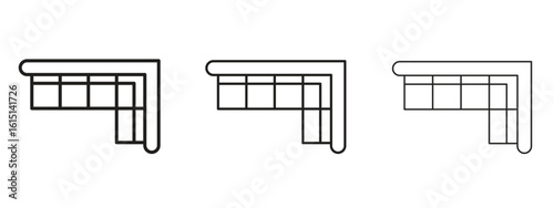 Corner sofa icon. Simple element illustration. Can be used for web and mobile.