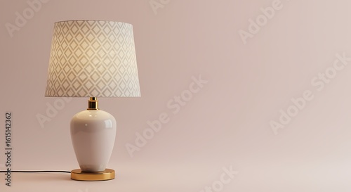 Elegant White Table Lamp with Textured Shade Minimalist Home Decor Interior Design Inspiration