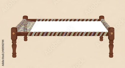 Find traditional charpai bed design indian cot furniture brown wooden frame online