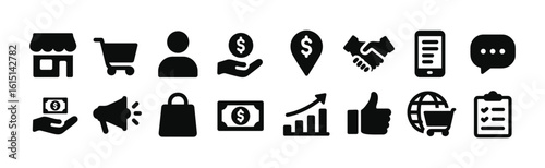 Business and E-commerce Icon Set