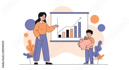 Financial education for children teaching saving and investment strategies for a prosperous future