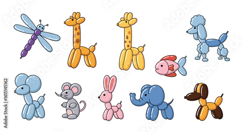 Adorable balloon animals for parties and celebrations offering fun and joy