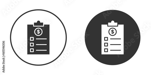 Price list icon, symbol, Vector pictogram. Simple element illustration.