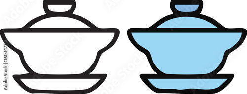 Chinese Teapot Illustration.