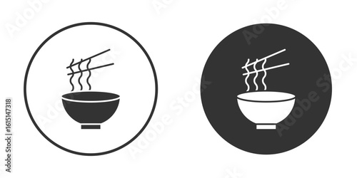 Noodles icon, symbol, Vector pictogram. Simple element illustration.
