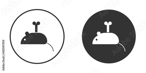 Mouse toy icon, symbol, Vector pictogram. Simple element illustration.