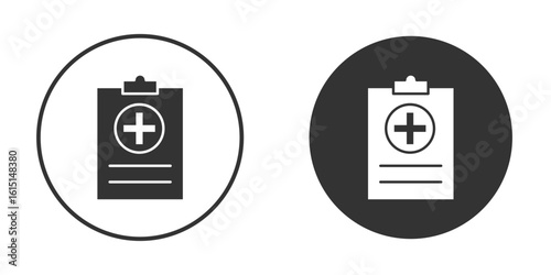 Medical records icon, symbol, Vector pictogram. Simple element illustration.