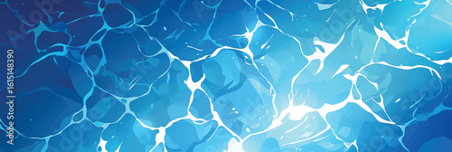 Serene Water Surface Vector Art A Captivating Illustration of Rippling Water with Sunlight Reflections Ideal for Backgrounds and Design Elements in Aquatic Themes.