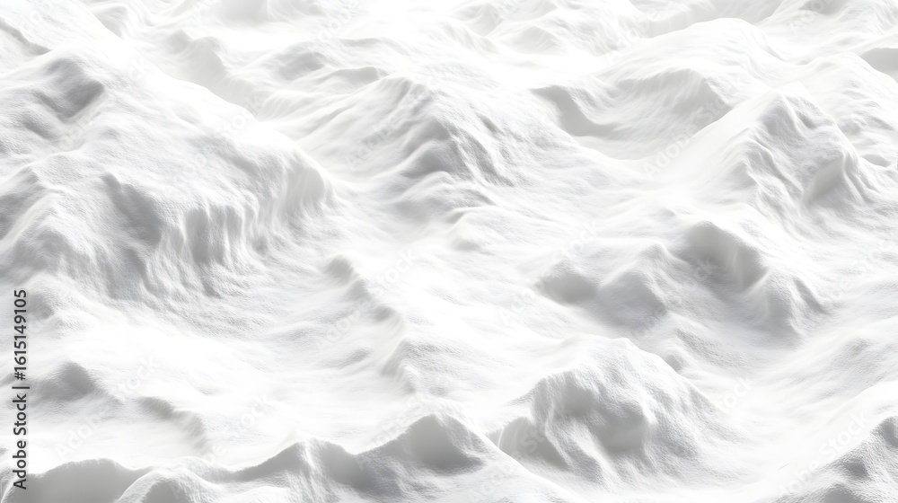 Obraz premium 3D render of a vast, textured mountain range with undulating peaks and valleys.