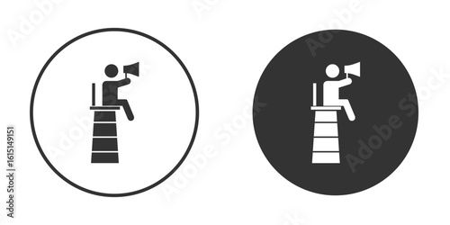 Lifeguard icon, symbol, Vector pictogram. Simple element illustration.