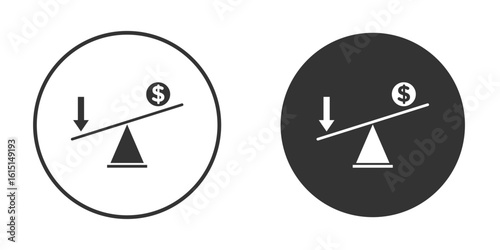 Leverage icon, symbol, Vector pictogram. Simple element illustration.