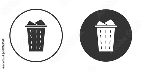 laundry hamper icon, symbol, Vector pictogram. Simple element illustration.