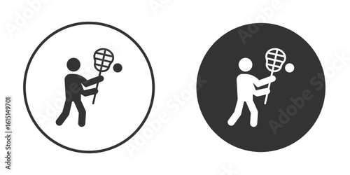 Lacrosse icon, symbol, Vector pictogram. Simple element illustration.
