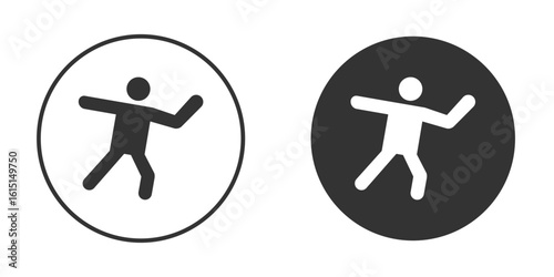 Kung fu icon, symbol, Vector pictogram. Simple element illustration.