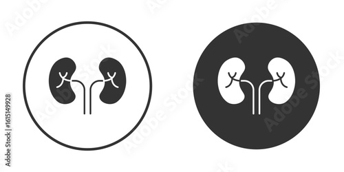 Kidney icon, symbol, Vector pictogram. Simple element illustration.