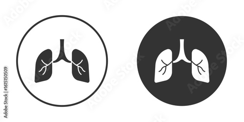 Human lungs icon, symbol, Vector pictogram. Simple element illustration.