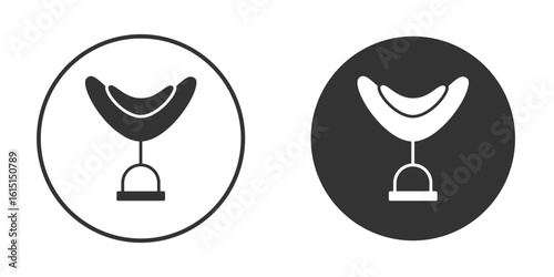 Horse saddle icon, symbol, Vector pictogram. Simple element illustration.
