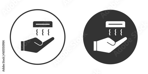 Hand dryer icon, symbol, Vector pictogram. Simple element illustration.