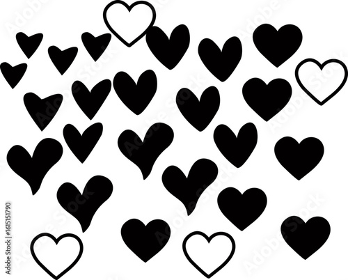 heart silhouette bundle vector file svg