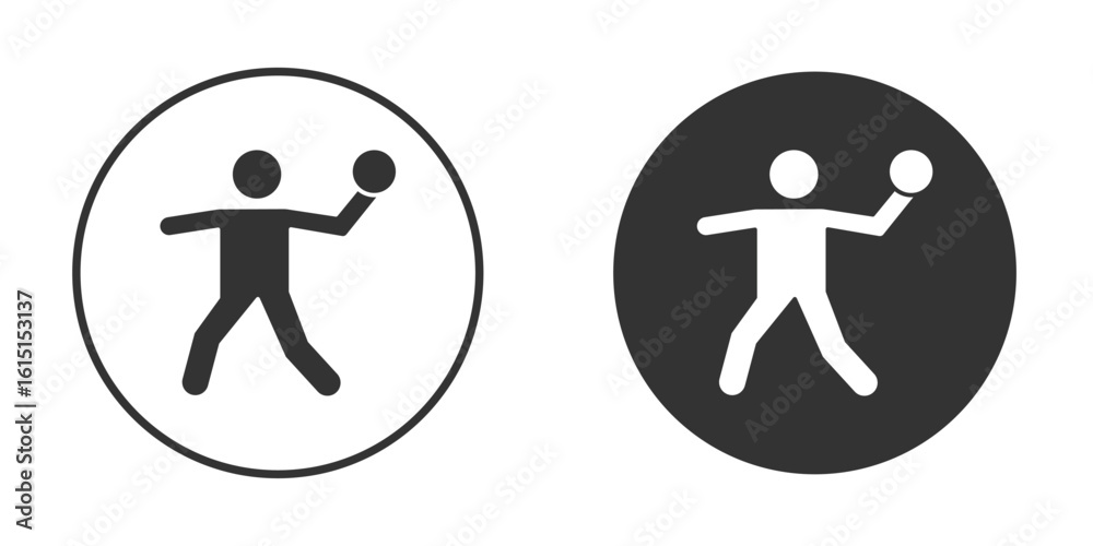 Fotografie Dodgeball icon, symbol, Vector pictogram