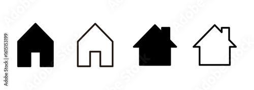 House icon logo design. Home sign and symbol