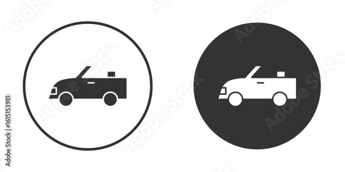 Convertible car icon, symbol, Vector pictogram. Simple element illustration.
