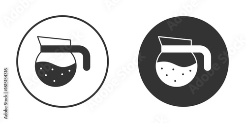Coffee pot icon, symbol, Vector pictogram. Simple element illustration.