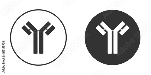 Antibody icon, symbol, Vector pictogram. Simple element illustration.