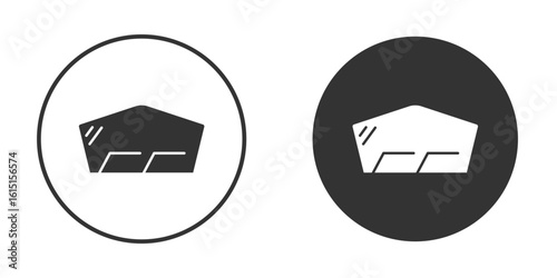 Windscreen icon, symbol, Vector pictogram. Simple element illustration.