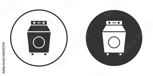 Top load washer icon, symbol, Vector pictogram. Simple element illustration.