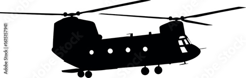 Chinook Helicopter vector silhouette design