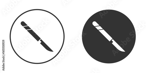 Scalpel icon, symbol, Vector pictogram. Simple element illustration.