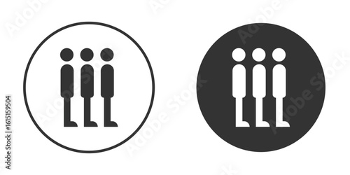 Queue icon, symbol, Vector pictogram. Simple element illustration.