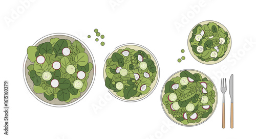 A delicious summer salad with fresh greens and wholesome vegetables perfect for a light meal