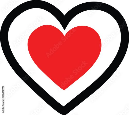 heart black red new beautiful design vector file eps 